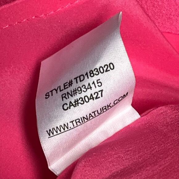 Trina Turk Pink Cold Shoulder Ruffle Shift dress Womens size 8 - Picture 8 of 13